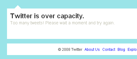 Twitter (and my stream of consciousness) is down! Twitter (and my stream of consciousness) is down!